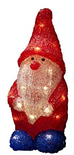 Konstsmide LED Acryl Santa, 24 warm weiße Dioden, batteriebetrieben, Innen, 3 x AAA 1.5V (exkl.) - 6227-103