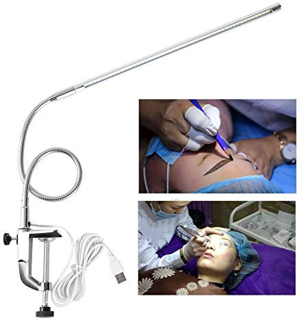 Dioche Nageltisch Lampe 8W Tattoo Lampe USB verstellbare Schreibtischlampe, 360 Grad freie Drehung Clip Tischlampen für Maniküre, Lesen, Tattoo Licht