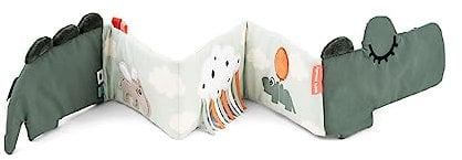 Done by Deer Faltbuch Croco Grün - Weiche Babybuch mit viele sensorische Elemente - Bauchlage Spielzeug Baby - Baby aktivitätsspielzeug ab 3 Monate, EIN ideales Babygeschenk