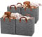 GRANNY SAYS Large Storage Cubes, Pack of 4 Grey Storage Boxes for Shelves, Square Storage Boxes with Handles and Metal Frame, Foldable Fabric Boxes for Cube Storage, Cube Storage Boxes 33x33x33 cm