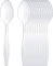 Pack of 100 Heavy Duty Clear Reusable and Washable Spoons Cutlery Tablespoon Perfect for Parties and Basic Everyday Tableware and Dinnerware