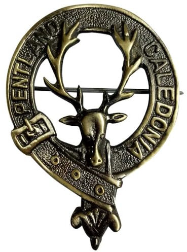 Scottish Cap Badges Clan proud Glengarry Military Hat Badges - Gordon Highlanders 'BYDAND' Badge Highland Wear Kilt Zubehör Irish Gift, 2 Inch, Messing