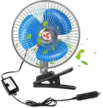 Générique 12V Ventilateur de Refroidissement Oscillant de Voiture À Pince Allume Cigare