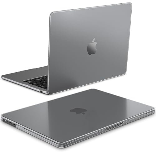 Fintie Hülle Kompatibel mit MacBook Air 13.6 Zoll M4 M3 M2 A3240 A3113 A2681 (2025-2022), [100% Entspricht der Offiziellen Farbe] Premium Ultradünne Matte Hartschale Schutzhülle, Space Grau