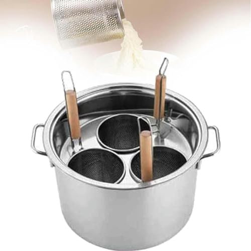 Pentole, Pentola per Pasta A 3/4/5 Fori, Pentola in Acciaio Inossidabile, Cuocipasta Commerciale, Cestello per Inserto, Colino per Scolapasta, Pentole per Cucinare La Pasta del RIS