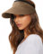 FURTALK Sun Straw Visor for Women Summer Packable Ponytail Beach UPF 80+ Sun Hats for Travel, Brown
