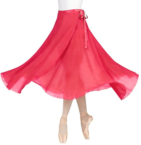 Baisdan Donne Lunghezza Chiffon Gonna Danza Classica Tango Moderno Sala da Ballo Gonna in Tulle