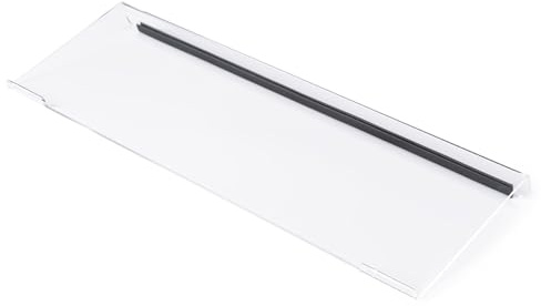Clear Acrylic Tilted Computer Keyboard Holder for Ergonomic Typing | Keyboard Stand with Silicone Anti-Slip Strip, 17 x 5.7 Inch Keyboard Tray for Office Desk, Home, School