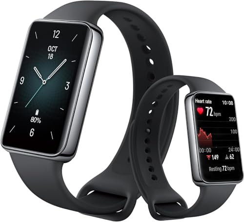 HONOR Band 9 Donne Uomini Orologio Connesso, Smartwatch Frequenza Cardiaca SpO2, 96 Modalità Sportive, 14 Giorni di Durata Della Batteria, Fitness per Android iOS, Nero