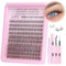 ALICE Natural Lash Clusters Kit Wispy Eyelash Extension Kit C Curl Cluster Lash Extensions Kit 10-16mm Eyelash Clusters with Bottom Lashes Bond and Seal Tweezers DIY Lash Extension 152pcs