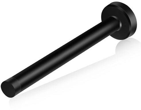 10 Inch Door Stopper, Extra Long Door Stop, Wall Mounted Door Stops Stainless Steel Door Bumper Wall Protector, Black