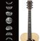 PLIGREAT 2 Pz Chitarra Decor Adesivi Chitarra Collo Adesivo Fai da Te Chitarra Decor Rimovibile Fasi Lunari Decalcomanie per Chitarra Acustica Decor Chitarra Musicale Basso Negozio Forniture