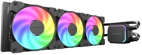 LC-Power LC-CC-360-B-ARGB - JetFlow Series - CPU Wasserkühlung PC - 360mm AIO - Für AMD AM4 & AM5, Intel LGA1851, LGA1700 & 1200/115X/2066, 3x 120mm CALMA ARGB Lüfter