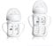 2 Pack Silicone Sleeves for Philips Avent Glass Natural Baby Bottles 4oz and 8oz, Anti Breakage Baby Bottle Holder with Handle, Feeding Bottle Handle (White)