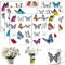 Rub On Sticker Schmetterling, 6 Stück A5 Rub On Aufkleber, Folie Transferaufkleber, für Möbel, Glas, Holz, Scrapbooking, DIY Basteln Deko (Schmetterling)