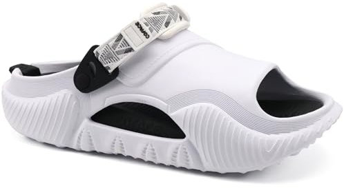COFACE Mens Sandals with Arch Support Orthopedic Slides for Men Orthotic Clogs 2025 Recovery Sandal Man Plantar Fasciitis Summer Casual WhiteBlack Size 9