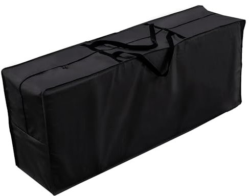 Chefarone Schutzhülle für Auflagen (125 x 50 x 32 cm) - Wasserabweisende Gartenpolster Aufbewahrung Tasche mit Tragegriff - 250D Polyester - inklusive Aufbewahrungsbeutel
