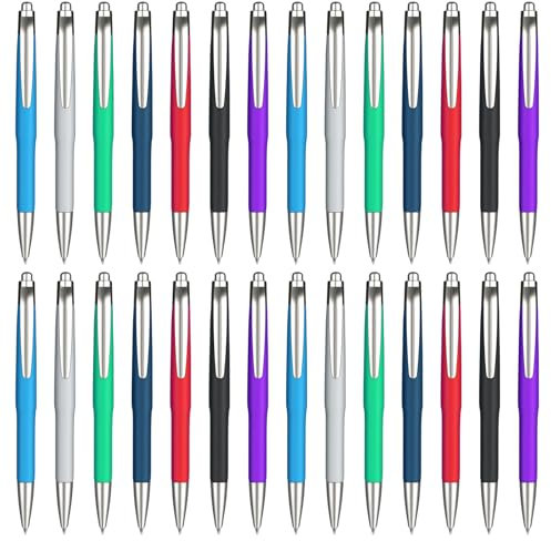 XTDMJ 100 Stück Kugelschreiber Hochwertig Druckkugelschreiber, 8 Zufällige Farben Ergonomische Kulischreiber Rutschfester, Einfaches & Weiches Schreiben Kugelschreiber Set Bunte