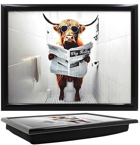 Lesser & Pavey Urban Art Knietablett mit Sitzsackkissen für Zuhause und den täglichen Gebrauch, langlebiges Knietablett zum Essen auf dem Schoß für Erwachsene