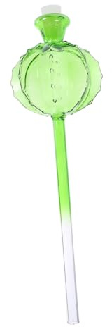 TOBBOMEY Globe D'arrosage Automatique pour Plantes D'intérieur et Extérieur, Bulbe d'eau en Verre Transparent, Vert Clair, Arrosage Goutte à Goutte Pratique pour Pots et Jardinières