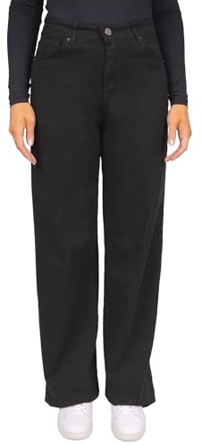 Seasons of April Damen Hose Baumwolle, gerade geschnitten, bequem, elegant für Alltag, Büro, Jeans - Estelle