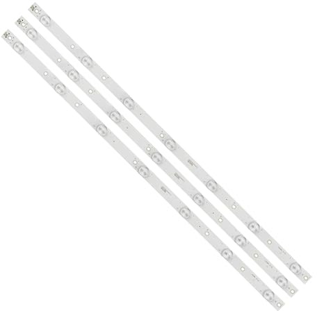HCGX LED Backlight Strips for 32 TV 32LJ500V 32LJ590U, 3 Pcs Replacement Kit 7 LEDs 3V 620mm LB32080