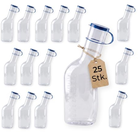 Medi-Inn Urinflasche PC für Männer klarsichtig | 1 Liter Fassungsvermögen | autoklavierbar | 25 Stück