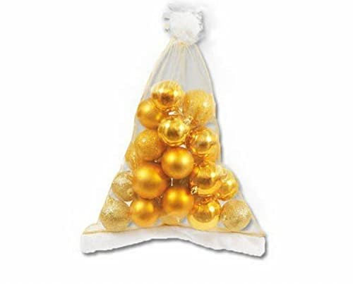 Casa y Menaje Weihnachtskugeln, goldfarben, 24 Stück