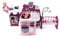 Smoby 220349 – Baby Nurse Spielcenter für Puppen – mit Puppenbett, Badewanne, Spielküche, Wickeltisch, viel Zubehör, Kinder ab 3 Jahren, rosa, lila