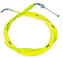 NIBBI High Performance Motorcycle Throttle Cable Adjustable GY6 Scooter Throttle Cable Flat Slide Carburetor Throttle Cable Red 185CM Fit Yamaha TaoTao Kymco SYM GY6 Scooter 125 150 Moped (yellow)