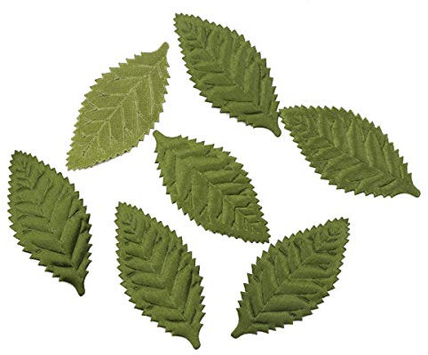 LKXHarleya 50 StüCke Vlies GrüNe BläTter Filz Stoff Patch DIY Applikationen, 35x62mm