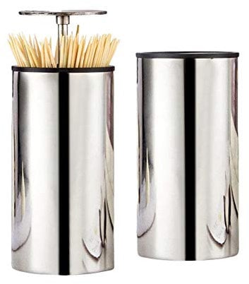 CANDeal 2pcs Envase de mondadientes, Estuche dispensador automático de bastoncillos de algodón con palillo de Dientes Decoración del hogar del Hotel