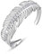 FOREVER QUEEN 925 Sterling Silber verstellbarer Ring Feder Flügel Ring Feder Ring für Frauen Offener Finger Ring Geschenk…