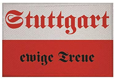 U24 Aufnäher Stuttgart ewige Treue Fahne Flagge Aufbügler Patch 9 x 6 cm