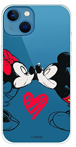Disney Schutzhülle für iPhone 13, offizielles Disney Mickey und Minnie Beso – Klassische Disney – Movil-Schutzhülle aus flexiblem Silikon