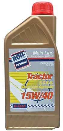 Roil Tractor 15W/40 S.T.O.U. Olio per Trattori, Macchiene Agricole e Mezzi Movimento Terra (1 Litro)