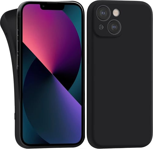MyGadget Case for iPhone 13 Mini - Cover Ultra Thin TPU - Soft Touch Rubber & Anti-Scratch Shell - Flexible Silicone - Matte Black