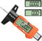 Preciva Reifen Profiltiefenmesser Reifenprofilmesser Auto Tiefenmesser Motorrad Profilmesser Messchieber LCD Display mit Ersatzbatterie, 0-25 mm (orange)