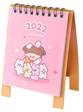 Kalender für die Vorbereitung auf den Schreibtisch, niedlich, 2022, Ornamente, Kalender, Desktop, klein, frisch und klein, Dekoration, Cartoon-Kalender, Büro und Hautnah (Multicolor4, One Size)