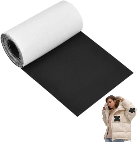 TSKDKIT Nylon Repair Patches Sticker Self Adhesive Tent Patch Black Down Jacket Patch Waterproof Nylon Repair Patches Kit for Clothing, Bags, Tent etc(2m x 7.6cm, Black)