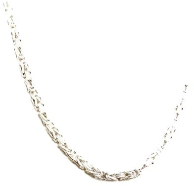 Original italienische Byzantiner Königskette versilbert 5mm Länge 40cm, Halskette Herren-Kette Silberkette Damen Geschenk Schmuck ab Fabrik Tendenze-Italy