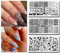 JUNPU Nagel Stempelset Nagelstempel Schablonen,3 Stück French Stamping Schablone Geometrie Stempel Nageldesign Streifen Leopard Stamping Schablone Stempel für Nägel Schablone Nail Stamping Platten