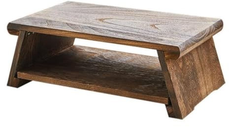 Klappbarer Vintage-Couchtisch aus Holz im japanischen Stil, niedriger Teetisch for Sitzen auf dem Boden, Altartisch aus Holz, einfacher Kang-Tisch for Zuhause, Wohnzimmer, Schlafzimmer, Balkon, Erker