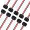 AITRIP 10PCS Type-C Female Chassis Waterproof 2P Solder Wire Type USB C Pigtail Cable Extension Power Cable USB-C Plug to 2 Pin Bare Wire Open End Connector