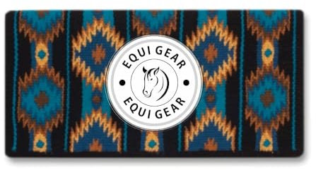 EQUIGEAR Western Show Horse Satteldecke aus neuseeländischer Wolle, Western-Design, handgefertigte Satteldecke, Wollpolster, Sensor Flex (Anpassung möglich) SA31 (36 x 36)