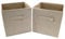 Clay Roberts Storage Cubes, Storage Boxes, Pack of 2, Stone, Fabric Basket Set for Storage Units, 25cm x 25cm x 25cm, Beige Baskets, Boxes, Box, Unit Cubes