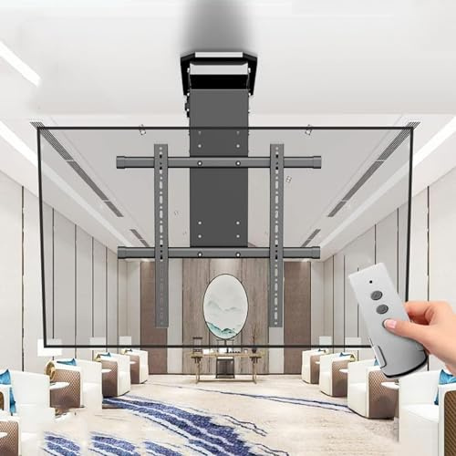 LXZSMH tv wall mount,wall mount tv bracket, Motorized Motorized TV Mount for 50-90 Inch TVs, Hidden Drop Down TV Lift with Auto Lifting, Motorized TV Stand with Remote Control and Switch Control