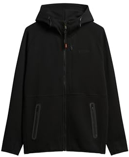 Superdry Herren Locker geschnittene Tech Kapuzenjacke mit Logo Schwarz XL