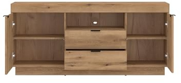 möbelando Lowboard >DELAMAR< in Coast Evoke Eiche Dekor - 146x66,6x39,6 (BxHxT)