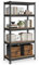 SONGMICS Schnelle Montage, Schwerlastregal, Standregal, Lagerregal, Küchenregal, Regal, 5 Ablagen, 45 x 90 x 180 cm, bis 875 kg belastbar, für Keller, Küche, Arbeitszimmer, vintagebraun GLR450B11